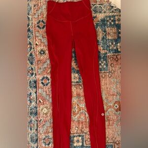 Red Base Pace Lululemon Leggings